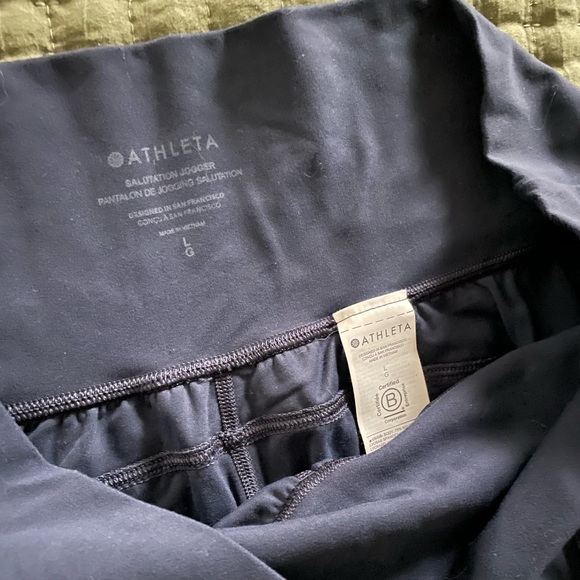 Athleta Navy Blue Salutation Jogger Pants - Picture 4 of 6